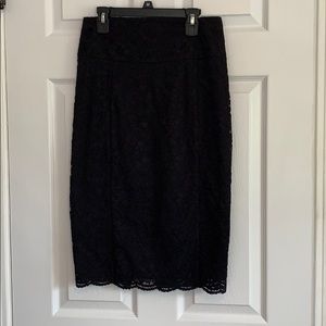 Express Black lace pencil skirt NWT